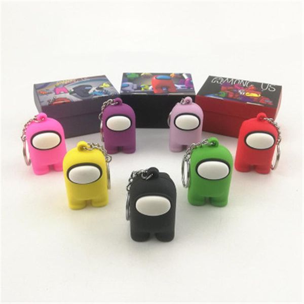 

among us action figures keychain among us key ring 5cm pvc solid doll toys cute among us key ring accessories