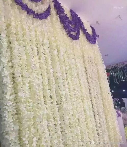 

decorative flowers & wreaths 80"(200cm) super long artificial silk flower hydrangea wisteria garland for garden home wedding decoration