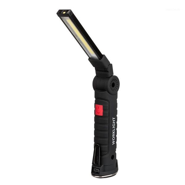 

flashlights torches cob led 5 modes usb rechargeable work inspection light torch lanterna with hanging hook&magnetic1