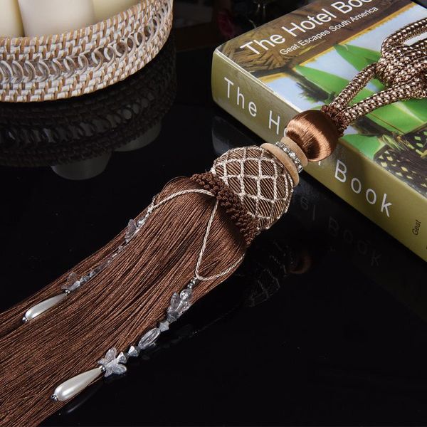 

2pcs lot curtain hanging ball tassel silk fringe sewing bangs flower decorative tassels for curtains home decoration accessories h jllolx