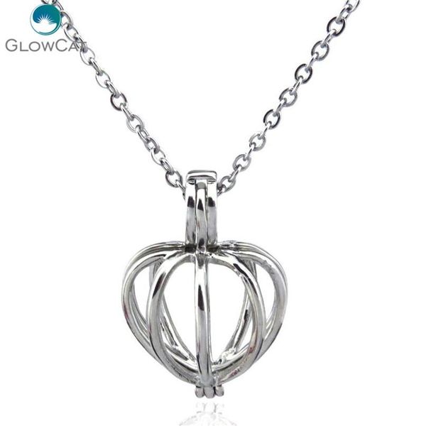 

k97 girl silver tone 30mm heart cage diffuser locket necklace aromatherapy steel 18" aroma essential oil diffuser locket sqcnsd, Black