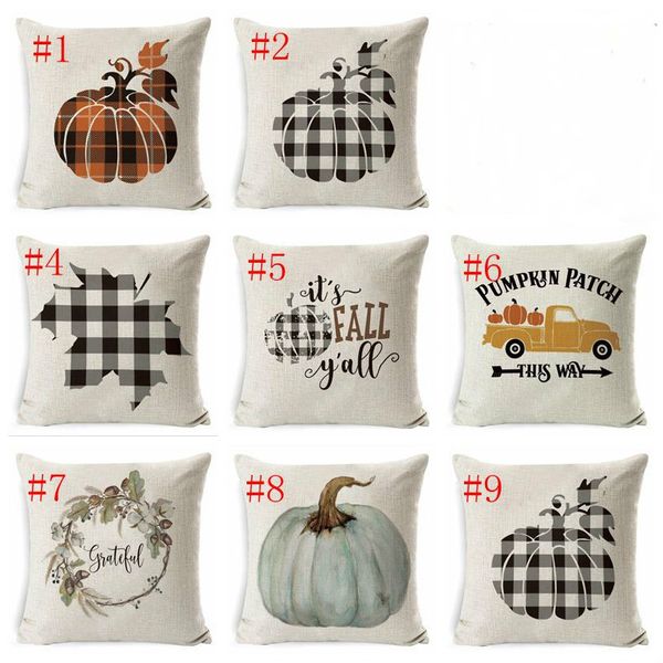 

halloween pillow case pumpkin sofa throw pillowcase printed pillow cover plaid pillow case cover pillowslip for car office home decor