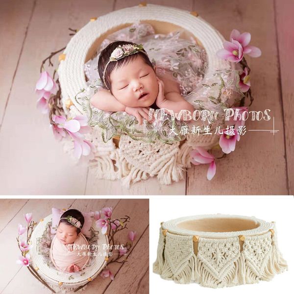 

newborn pgraph props girl bohemian tassel basket baby p shoot posing sofa chair bed infantil accesorios fotografia boy lj201105
