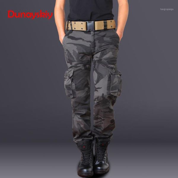 

mens cargo pants male tactical pant casual jogger camo multi pocket trouser camouflage army style baggy clothing1, Black