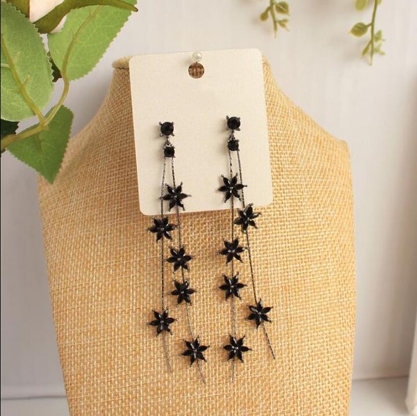 

2020 новый стиль длинные кисточки маленькие хрустальные цветочные серьги в двух цветах и ​​два стиля горячие продажи 095, Golden;silver