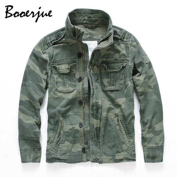 

men camouflage combat jackets retro pocket men's denim macket outwear army coats casual male cotton size s-2xl new 2020, Black;brown