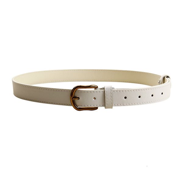 

new arrivals time-limited designers simple atmospheric white leather belt female metal side buckle release buckle elastic adjustable korean, Black;brown