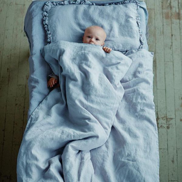 

bedding sets 3pcs healthy 100% flax pure linnen duvet cover set kids bed sheet children single linen baby quilt for 120