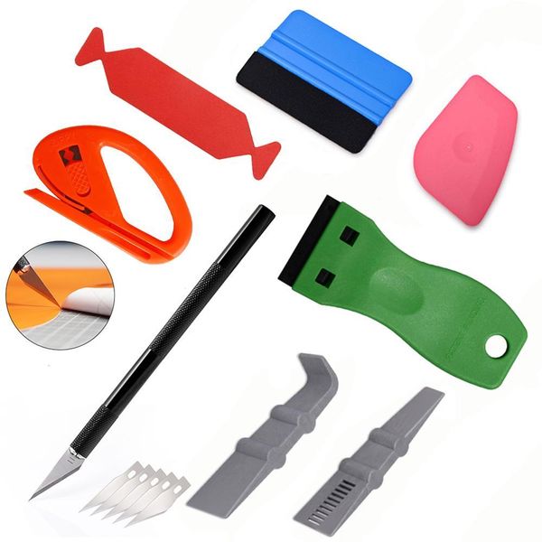 

foshio car window tint tool set vinyl wrap sticker tool kit tinting tool car accessories carbon fiber film install squeegee h jllftd