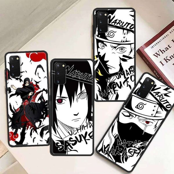 

naruto animated mobile phone cover, black protection, samsung galaxy s20 fe s10 s8 s9 and note 20 ultra 9 8 10 lite