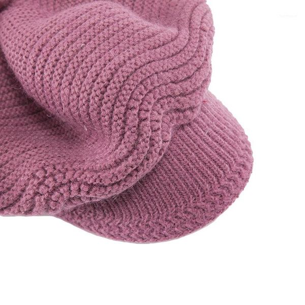 

autumn and winter new solid color retro plush fashionable warm women's duck cap knitted soft wool hat women's winter hat1, Blue;gray