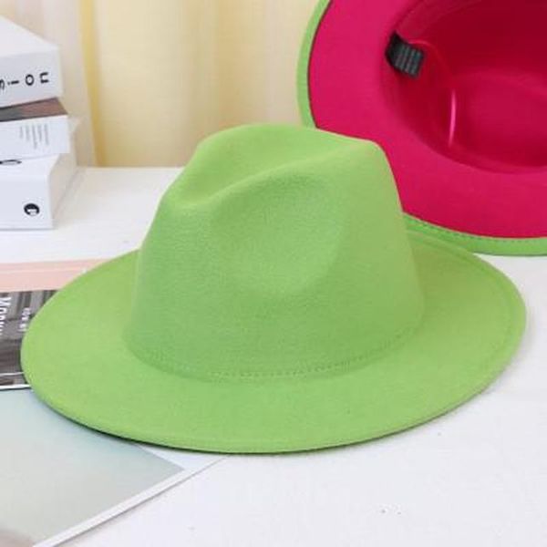 

cokk fedora шляпы для женщин мужчин унисекс осень зима циндилиндер женский двойной цвет vintage hat плоский брим дамы шляпы шапки кпт sqctjn, Blue;gray