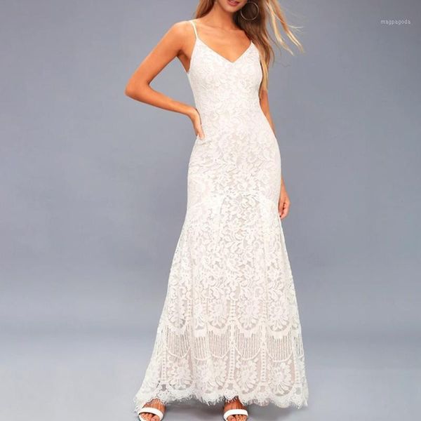 

dressv sweet evening dresses long 2020 lace simple floor-length elegant dating sweet hollow fashion evening party dress women1, White;black