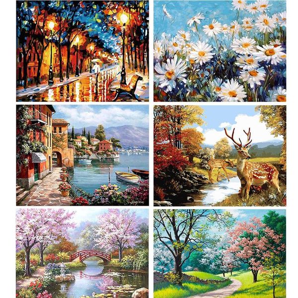 

gatyztory 4050cm diy живопись по номерам картина окраска нулевой базы handpainted масло живопись уникальный подарок хо wmtuzk