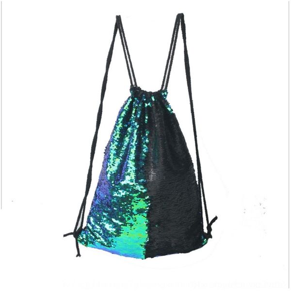 

wkfmo new mermaid sequin creative sports drawstring backpackoutdoor new mermaid sequin bag creative sports bag drawstring backpack outdoor b