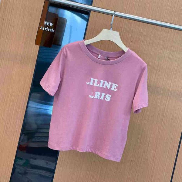 

women's t-shirt ce home spring and summer letter flocking round neck printing simple pure cotton thin short sleeve t-shirt 3u9z, White