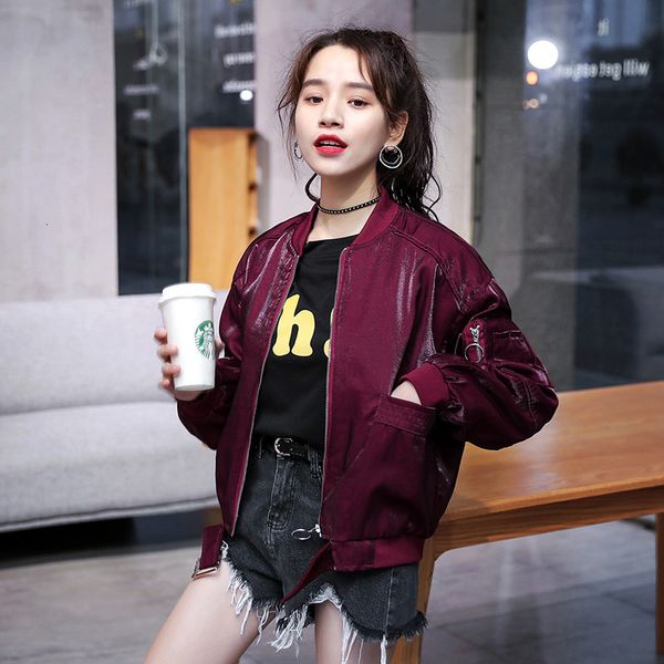 

new fligh bomber jacket women 2021 new print pilot female jacket coat zipper fashion bright outwear coat x837, Black;brown