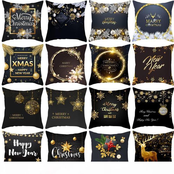 

pillow cushion cover sofa pillowcase 45*45 year christmas cases home decor new decor christmas 2021 navidad decoration cushions cwawu
