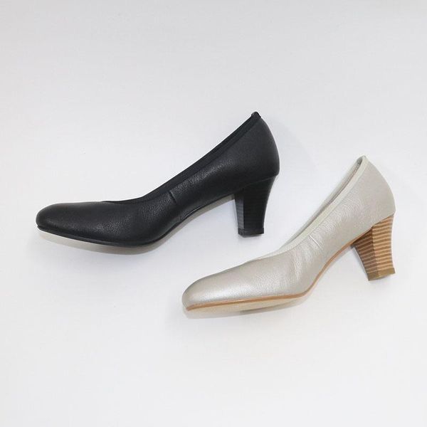 

high heel work shoes femalesheepskin women's single shoeswomen's leather shoes, Black