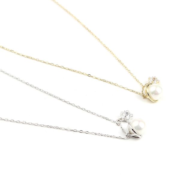 

doreen box 925 sterling silver & pearl necklace silver color white round star clear rhinestone 41cm(16 1/8") long, 1 piece q0531