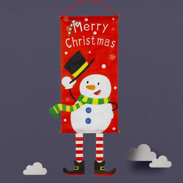 

christmas and banners fabric decoration hanging flags wall atmosphere dress up home party ornament decor tdh