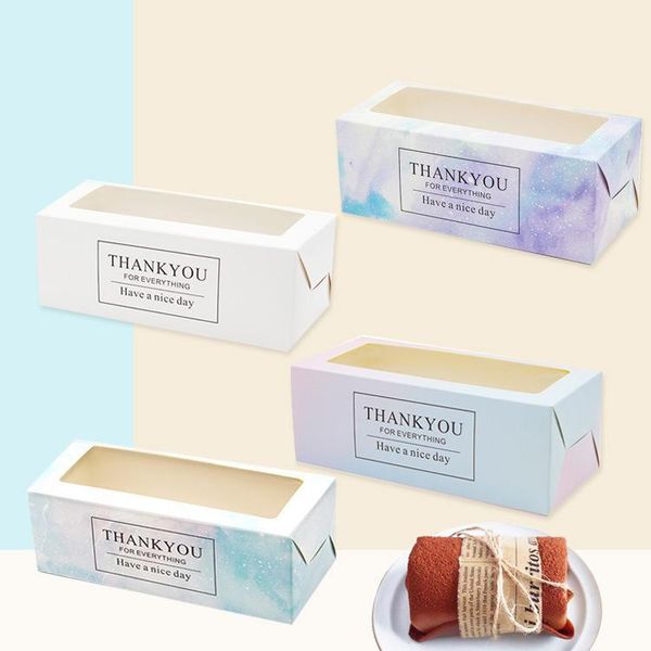 

100set starry sky new drawer type towel roll cake swiss roll packaging box western point baking packaging box manual soap1