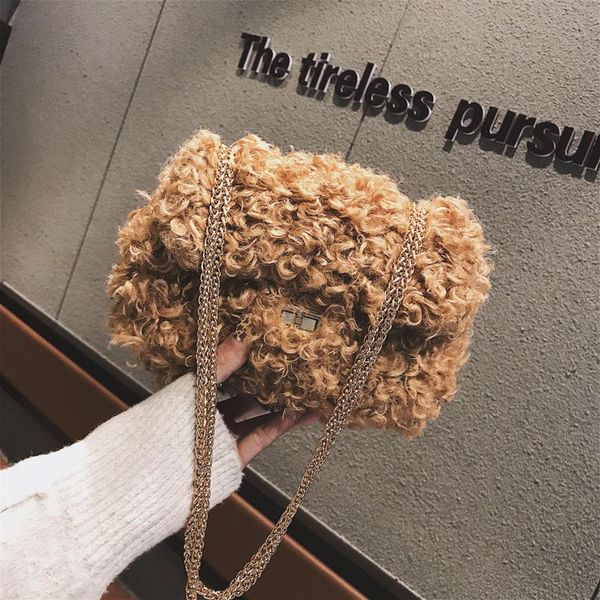 

2020 new bag women's tide korean version of the hundreds of mao mao oblique bag fashion chain single shoulder personality small