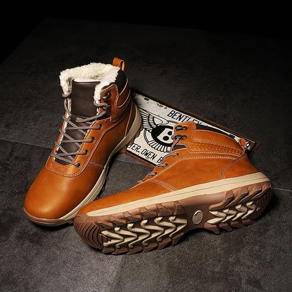 

hemmyi autumn winter new waterproof fabric mens hiking boots outdoor non-slip high-men sneaker trekking shoes tactical boots
