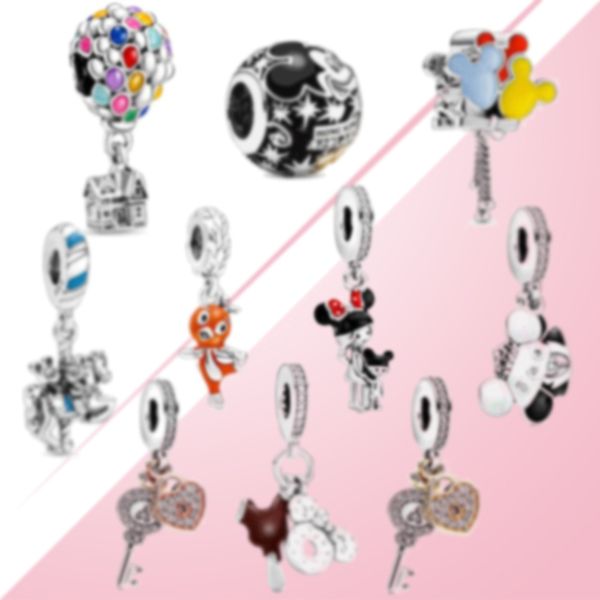 

925 silver shanghai resort key hong kong park 15-й годовщиной мать ребенок детская птица дом воздушные шары мороженое пончик очарование, Bronze;silver