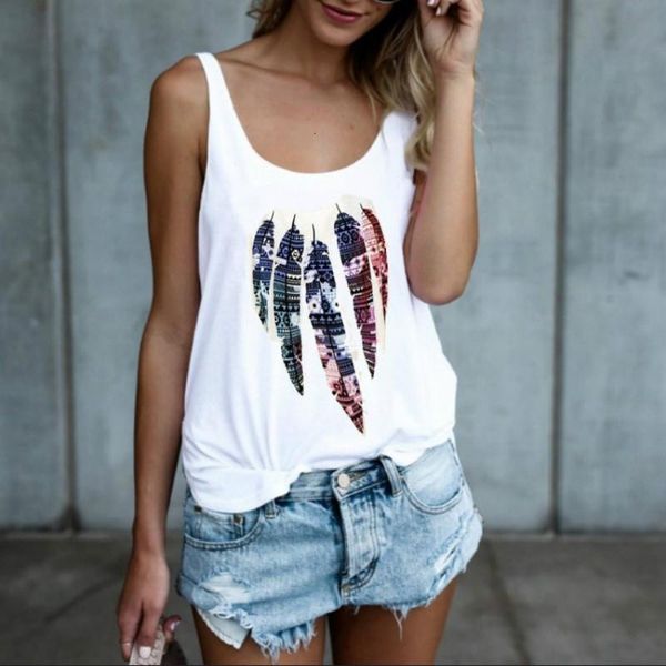 

2021 plus size vintage print tank womens white singlet sleeveless tees harajuku vest 3xl women clothing summer