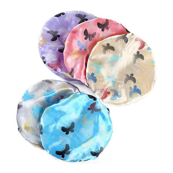 

waterproof shower cap double layer elastic bath hat bathing cap for women spa bathing accessory hair salon bathroom jllnhm