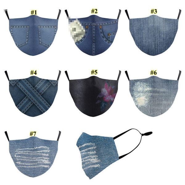 

anti-fog dustproof mask denim protective breathable can be y adjusted to go out
