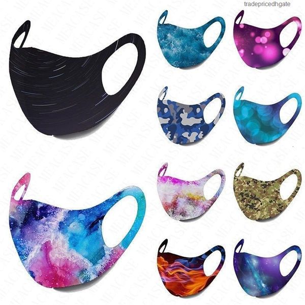 

print starry sky washable face masks camouflage mask cloth fabric breathable dustproof pro 6tk0