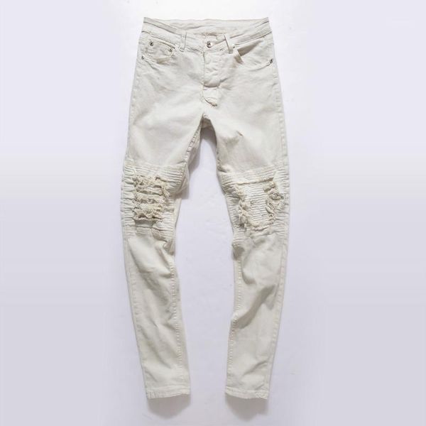 

men's jeans sisibalution brand2021 hiphop streetwear pants mens ripped cotton slim fit motorcycle men black gray1, Blue