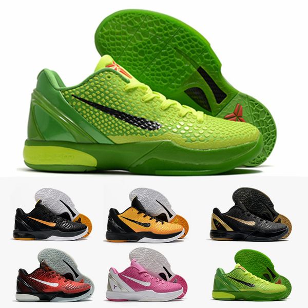 

2021 men manba 6 shoes youth sports sneakers gigi christmas green breast cancer pink bruce lee trainers outdoor size 7-12