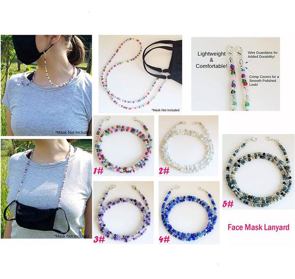 

handy glassses masks safety face lanyard extension rest ear holder rope hang on neck string for mask anti-loss bead straps ffa4334