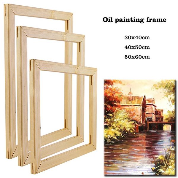 

40x50cm wooden frame for canvas oil painting by numbers diy frame for p inner wall home decoration