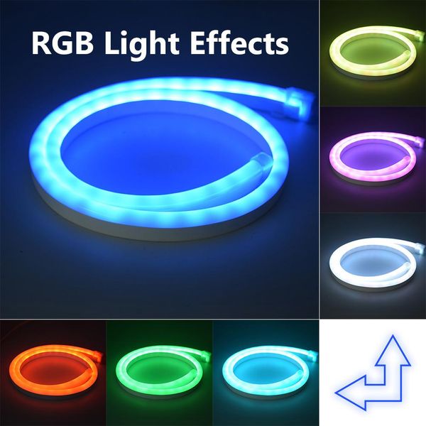 

1 8m ac220v flexible led strip neon tape smd 2835 soft rope bar light 120leds m lamp tube outdoor waterproof light eu adapter swy jllytj