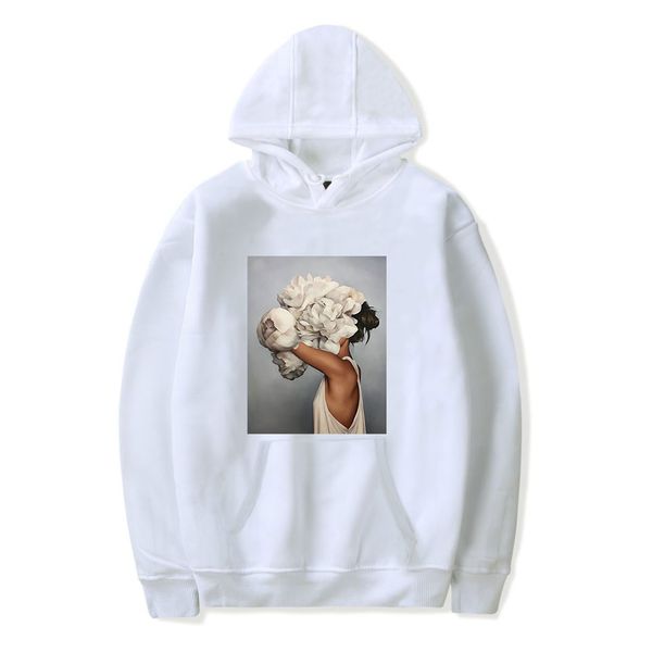 

harajuku aesthetics art hoodies sweatshirt flowers feather print long sleeve pullover fashion casual couple oversized hoodies 1014, Black