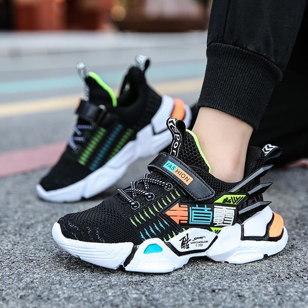 

kjedgb fashion children sports shoes running shoes breathable wear-resistant boys casual shoes schoenen support dropshipping t 1029, Black;red