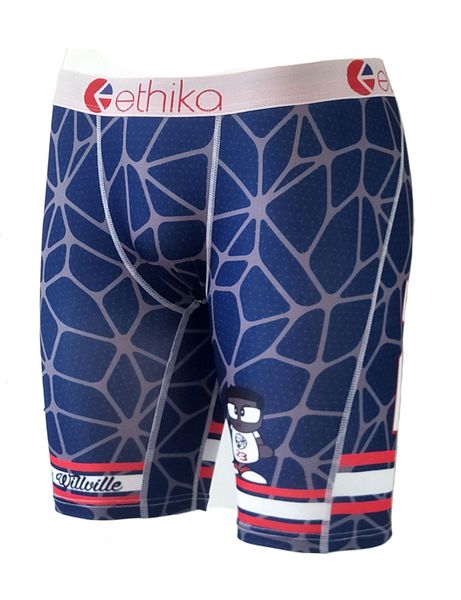 

ethika men's staple underwear boxers navy mesh sports polyster rock excise boxers skateboard street streched legging quick dry, Black;white