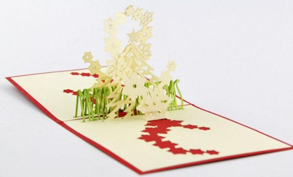 

merry christmas cards/3d snowflakes up greeting card/christmas gifts ing