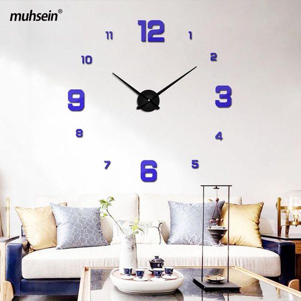 

wall clocks muhsein 2021 home decorate clock 3d big number nordic diy watches acrylic mirror unique gift for family