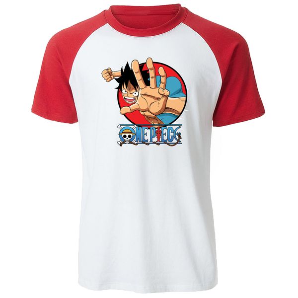 

sport one piece japan anime men's t-shirt 2019 summer cotton raglan tshirt casual men short sleeve streetwear tee shirt