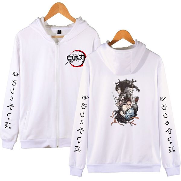 

coats trend men's demon zipper hoodies 2020 japan fashion jacket demon anime slayer men's fashion slayer new zip jacket print 1020, Black