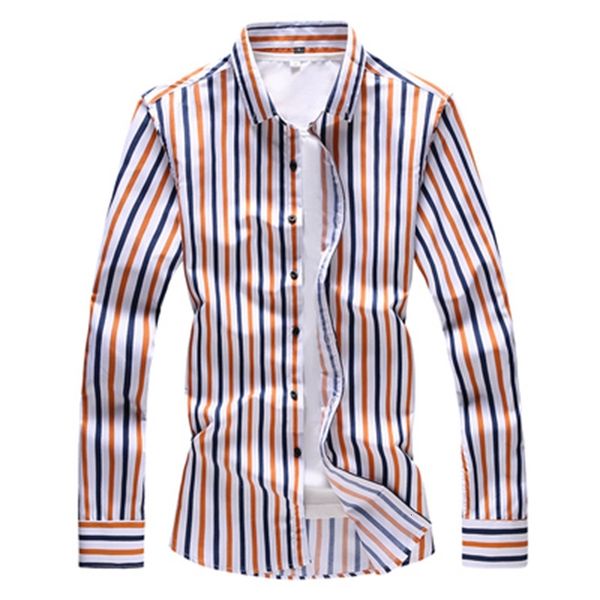 

2021 new beach striped men's shirts fall clothes oversized 5xl 6xl 7xl 6coh, White;black