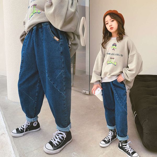 

winter children's wear korean girls' jeans, Blue