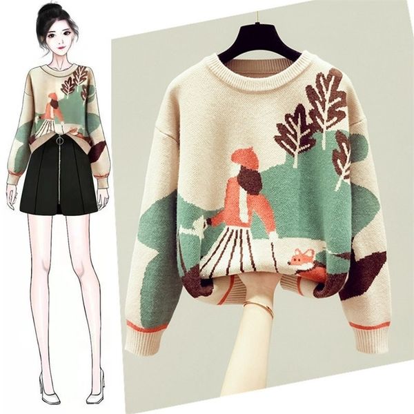 

new women's sweaters autumn clothes loose outer wear knit bottoming autumn and winter o neck 201130, White;black