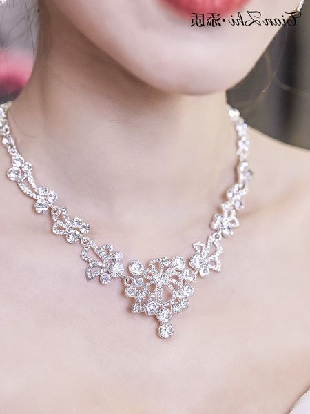 

i18-year-old headdress ceremony bridal net super red xiansen dress crown female wedding accessories, Silver