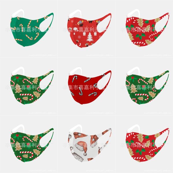 

3d three-dimensional face christmas masks anti-dust waterproof school students pm2.5 christmas mask three layers containing melt-blown cl#59, Black